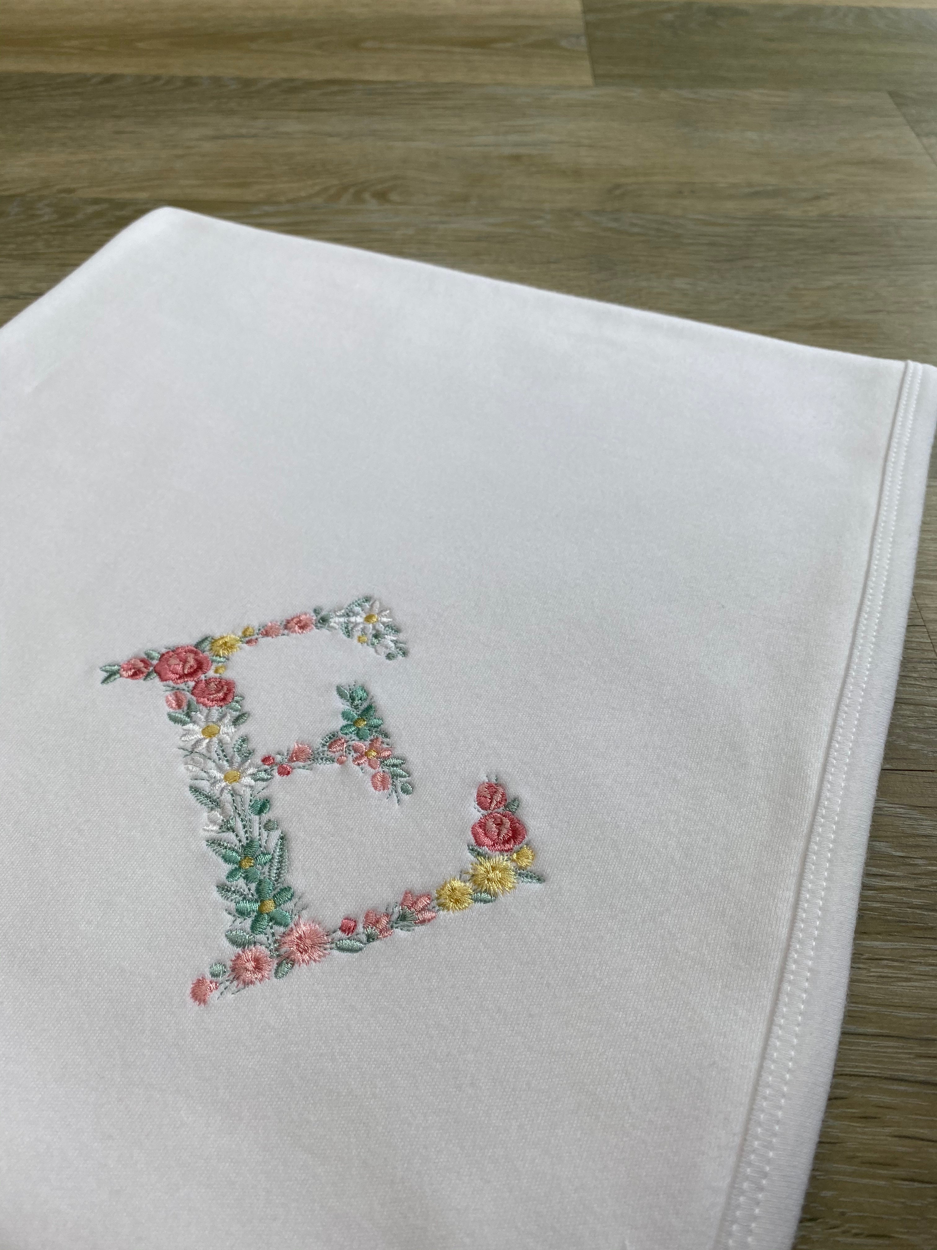 Floral Initial Blanket